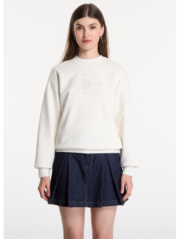 φούτερ calvin klein jeans ls baby terry seasonal monologo σε προσφορά
