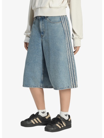 σορτς adidas mid rise denim jorts worn blue denim 2