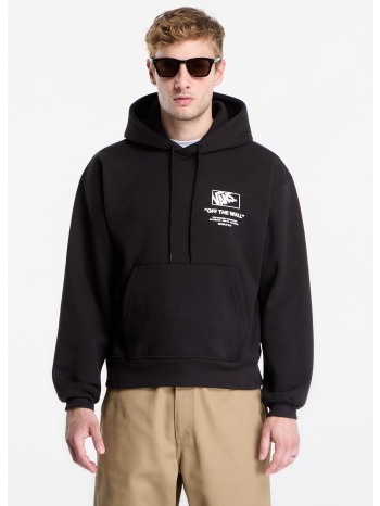 φούτερ vans stacked hi pullover hoodie black/ white l σε προσφορά