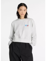 φούτερ new balance athletics premium logo relaxed crop crew ash heather xl