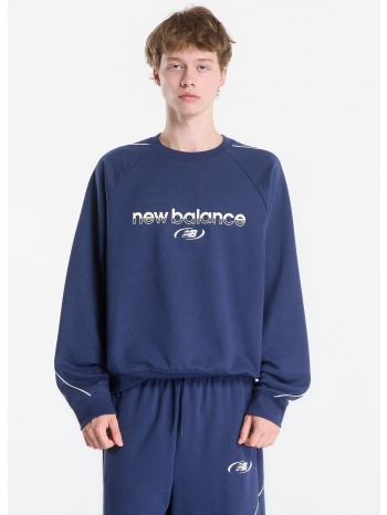 φούτερ new balance trackside french terry crew nb navy xl σε προσφορά