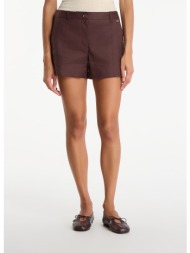 σορτς guess jeans isabeau linen short regal brown xs
