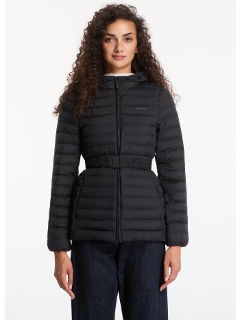 μπουφάν calvin klein ulw belted puffer jacket black s σε προσφορά