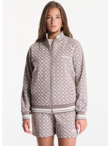φούτερ guess aggie full zip sweatshirt aop/ ologra s σε προσφορά