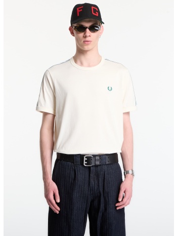 t-shirt fred perry contrast tape ringer t-shirt ecru xxl σε προσφορά