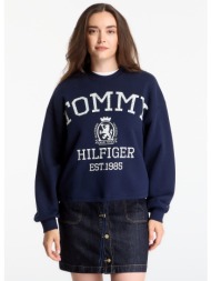 φούτερ tommy hilfiger varsity crest mdrn sweatshirt dark night navy s