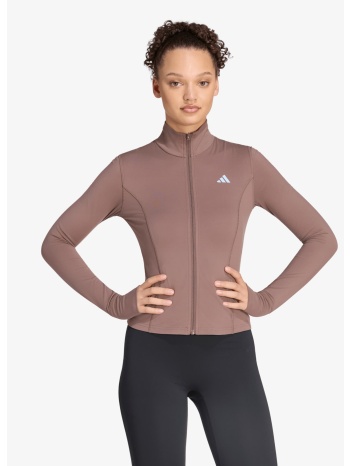 φούτερ adidas 3-stripes studio zip through jacket earth
