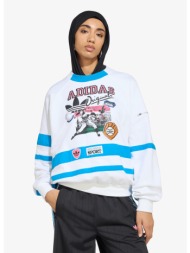 φούτερ adidas archive sweater baseball white/ bright blue l