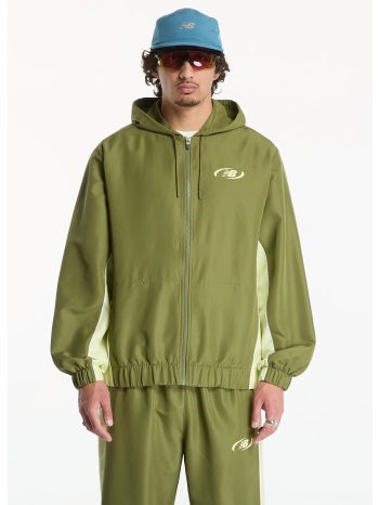 μπουφάν new balance trackside woven jacket sport green/