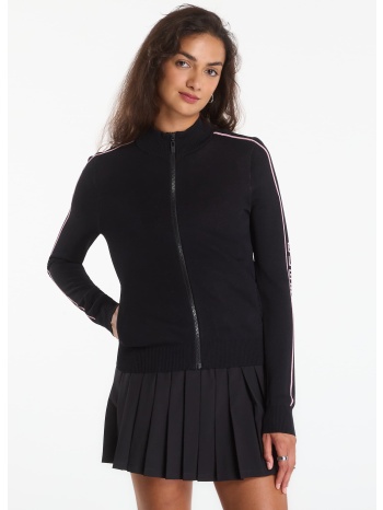 πουλόβερ guess meissa full zip ls sweater jet black l