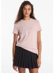 t-shirt guess syrma cn ss t-shirt soft mauve m