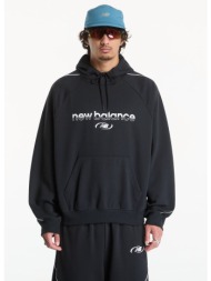 φούτερ new balance trackside french terry hoodie black s