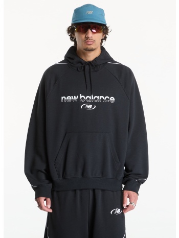 φούτερ new balance trackside french terry hoodie black s