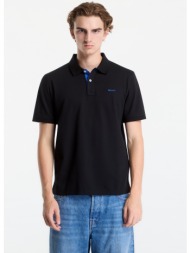 t-shirt gant reg contrast pique ss polo black m