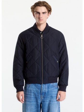 μπουφάν gant reversible quilted bomber jacket evening blue