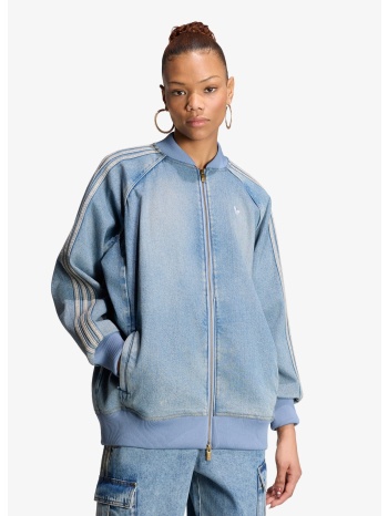 μπουφάν adidas sst oversized denim tracktop worn blue denim