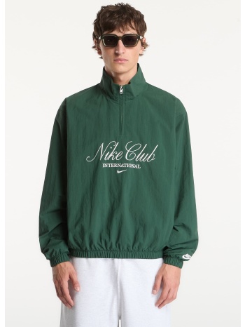μπουφάν nike sportswear club men`s 1/2 zip jacket fir/
