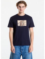 t-shirt gant graphic ss t-shirt evening blue l