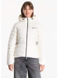 μπουφάν karl lagerfeld jeans light padded logo jacket egret l
