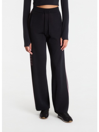 παντελόνια guess meissa straight pant sweater jet black l