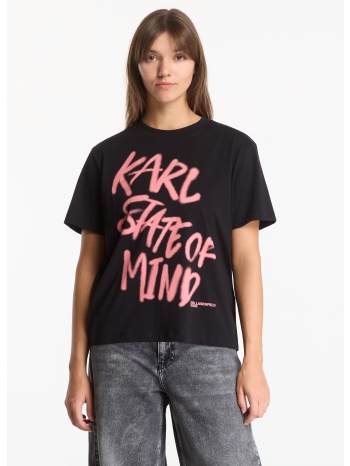t-shirt karl lagerfeld jeans reg karlism tee black l