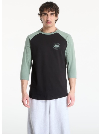 t-shirt horsefeathers global raglan t-shirt black/ iceberg