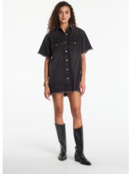φόρεμα allsaints filou denim dress overdyed brown xs