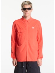 πουκάμισο nike acg `aireez` men`s long-sleeve button-up trail running top lt crimson/ summit white m