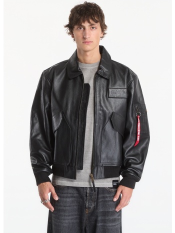 bomber alpha industries cwu-45/p leather vintage black l