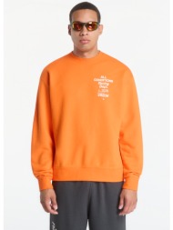 φούτερ nike acg tuff fleece dri-fit crew-neck sweatshirt safety orange/ white xxl