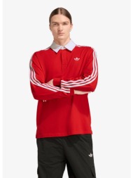 t-shirt adidas 3-stripes rugby longsleeve polo better scarlet xl