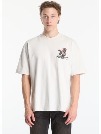 t-shirt allsaints cacti ss crew graphic t-shirt dusk white l σε προσφορά