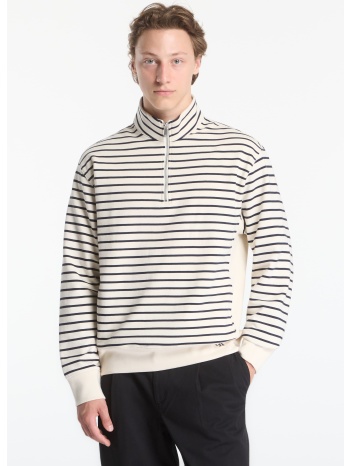 φούτερ calvin klein jeans ls ez strip premium terry quarter