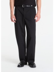 παντελόνια calvin klein jeans washed comfort cotton half elastic pants black 34