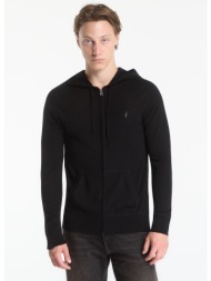 πουλόβερ allsaints mode merino zip hoody black l