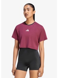 t-shirt adidas tennis climacool lace crop t-shirt pro maroon m