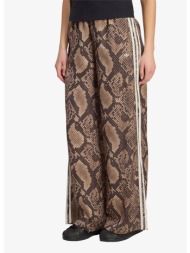 παντελόνια adidas satin snake print wide leg track joggers linen/ magic beige xs