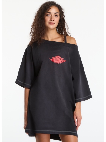φόρεμα jordan flight t-shirt dress black/ university red/
