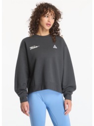 φούτερ nike acg tuff fleece crew-neck sweatshirt dk smoke grey/ white s