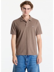 t-shirt gant reg shield ss pique polo dark hazelnut melange l