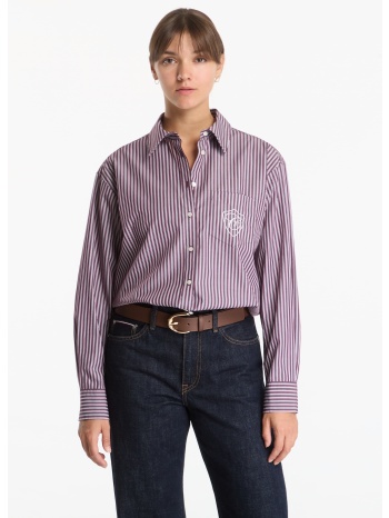 πουκάμισο gant rel classic poplin stripe shirt pink 36 σε προσφορά