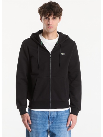 φούτερ lacoste zipped hoodie black m