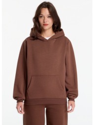 φούτερ urban classics ladies fluffy hoody chocolate brown xs