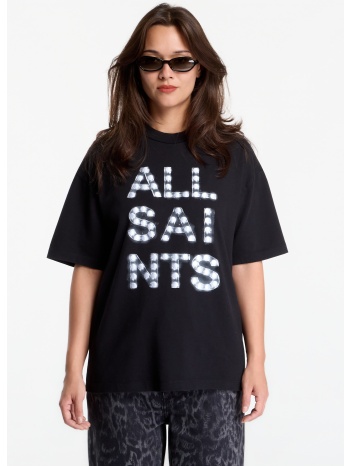 t-shirt allsaints neon etta tee black l