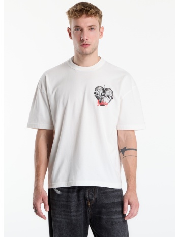 t-shirt allsaints reflect ss crew chalk white m