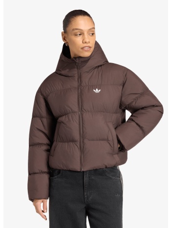 φουσκωτό μπουφάν adidas hooded padded jacket aurora coffee l