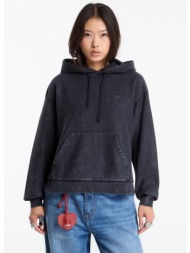 φούτερ carhartt wip w` hooded lambert sweat black moon wash s