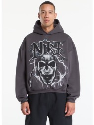 φούτερ nike standard issue men`s brushed pullover basketball hoodie anthracite/ white/ pale ivory m