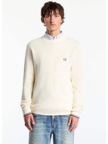 φούτερ fred perry waffle stitch jumper ecru m