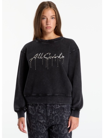 φούτερ allsaints chains pippa sweat washed black xs